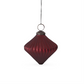 Ribbed Burnt Red Glass Onion Ornament - 3-3/4-in - Mellow Monkey