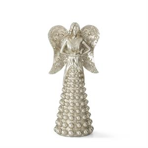 Antique Silver Dot Embellished Angel - Mellow Monkey