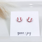 Baseball Stud Acrylic Earring - Mellow Monkey