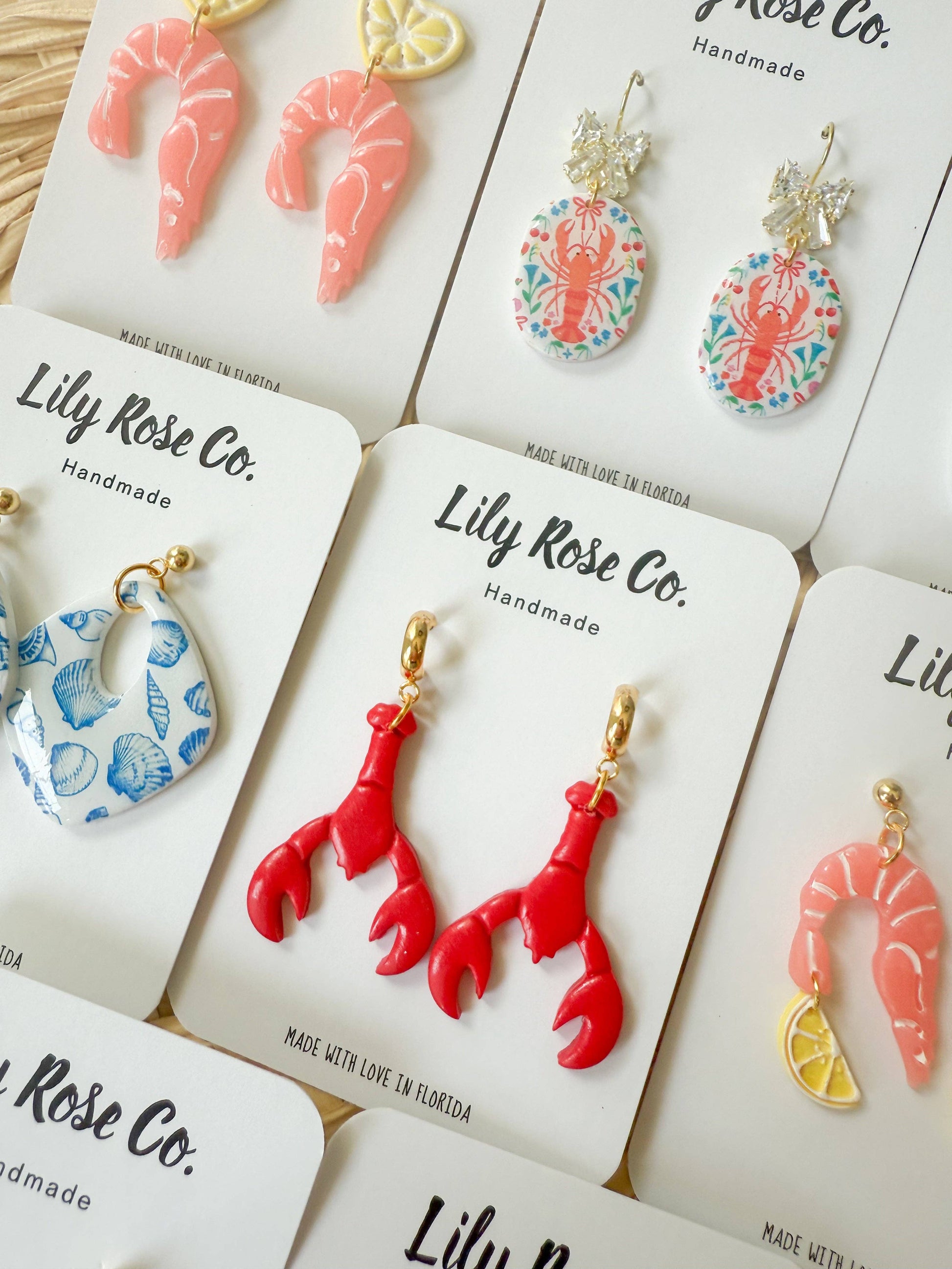 Lobster Dangle Earrings - Mellow Monkey