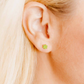 Screwback Stud Earrings - Alli Neon Green - Mellow Monkey