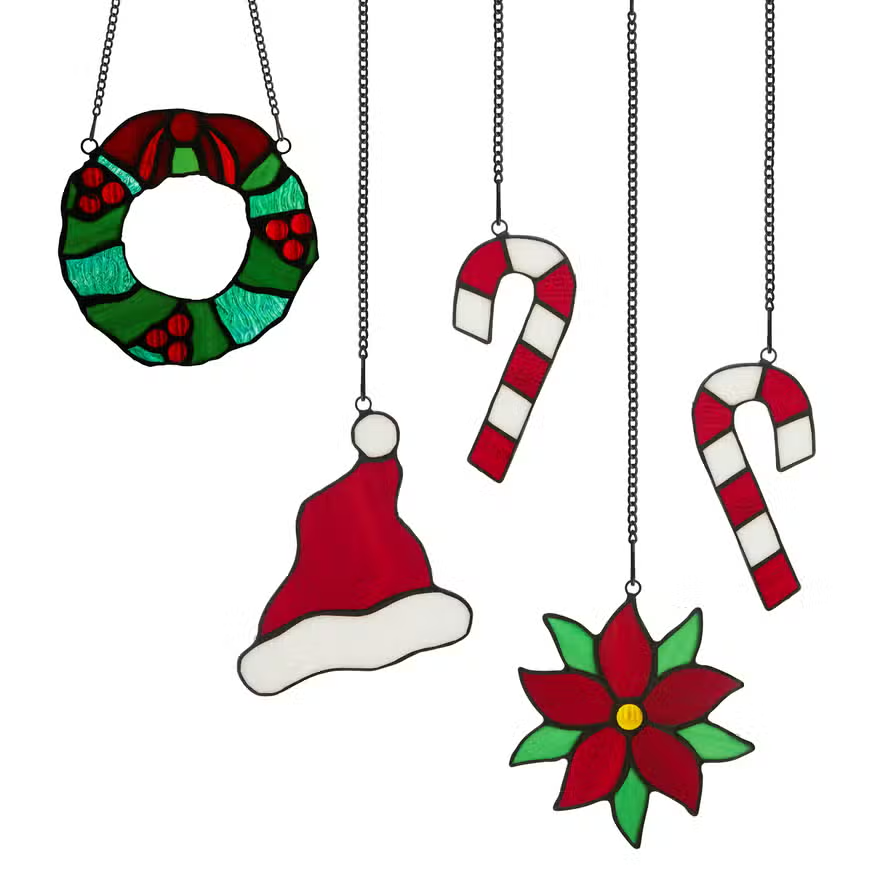mini-stained-glass-christmas-ornament-suncatcher-5-in-mellow-monkey for Printable Free Stained Glass Christmas Ornament Patterns Mini Stained Glass Christmas Ornament Suncatcher - 5-in – Mellow Monkey for Printable Free Stained Glass Christmas Ornament Patterns