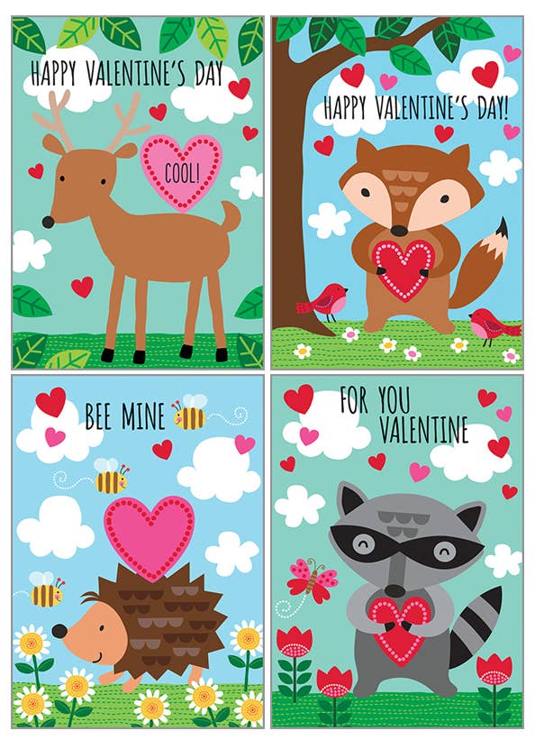 Kids Valentine Pack - Animals - Mellow Monkey