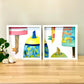 578 Buoy Diptych - Framed Print Set by Keith MacLelland - 13-in - Mellow Monkey