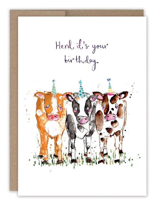 Herd It's Your Birthday - Birthday Greeting Card - Mellow Monkey