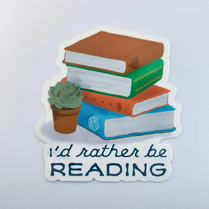 I'd Rather Be Reading - Decal - Mellow Monkey
