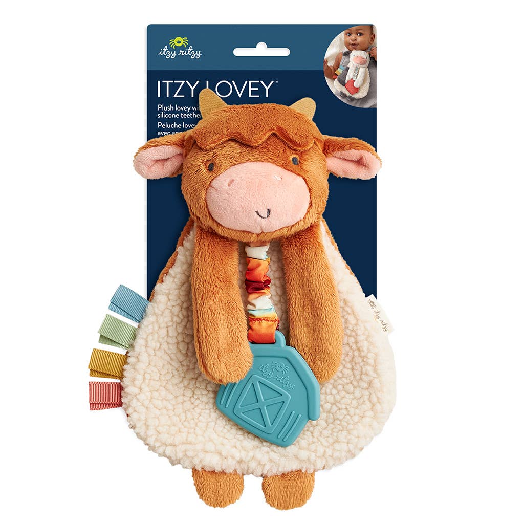 Highland Cow Itzy Friends Lovey™ Plush+ Teether Toy - Mellow Monkey