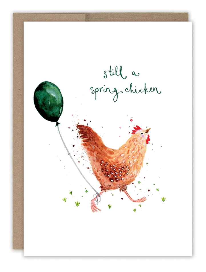 Still A Spring Chicken - Birthday Greeting Card - Mellow Monkey