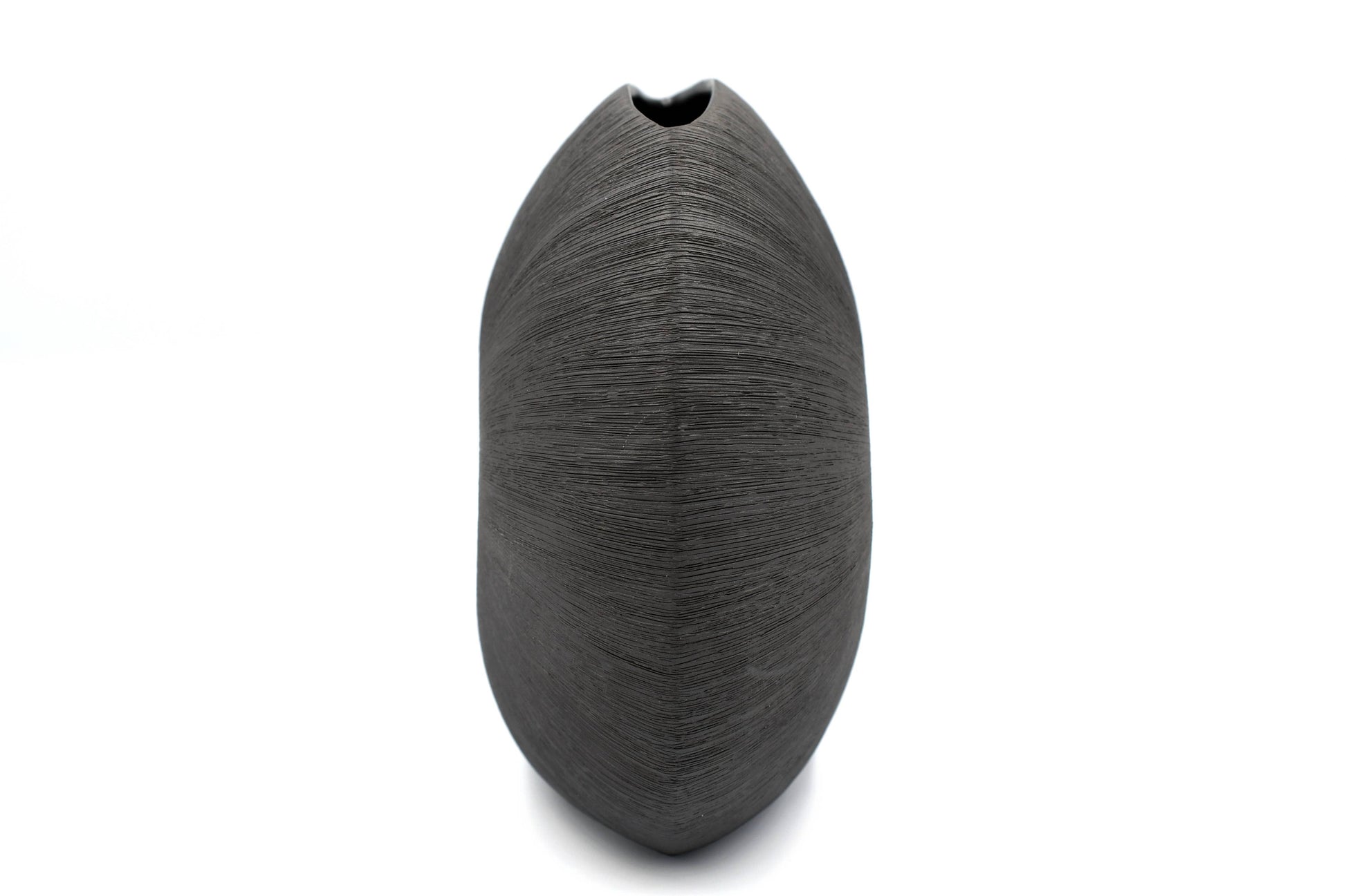 Mini Diva Round - Handcrafted Porcelain Vase - Gray - 7 x 3.5 x 6 in - Mellow Monkey