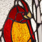 Annabelle Red Cardinals Stained Glass Window Panel - 18-1/2-in x 12-in
