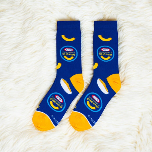 Kraft Mac & Cheese - Crew Socks - Large - Mellow Monkey