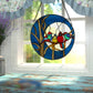 Astrid Blue Birds in the Night Sky Window Panel - 16-in - Mellow Monkey