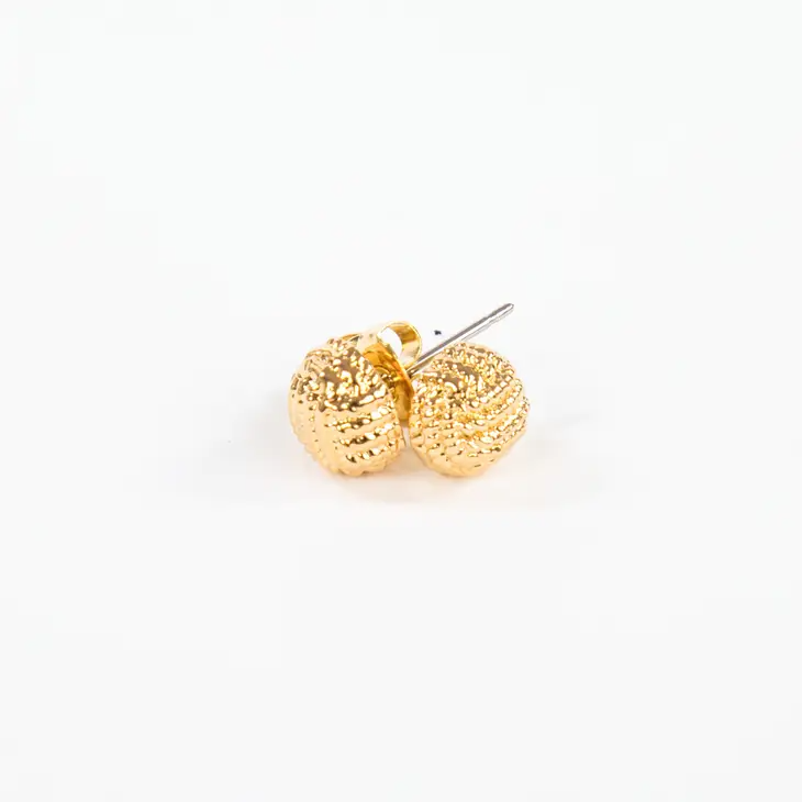 Monkey Fist Earrings - 14k Gold Dipped - Mellow Monkey