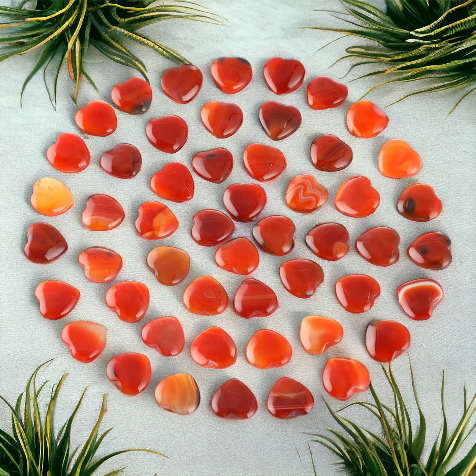 Red Carnelian Crystal Mini Heart - 1/2-in - Mellow Monkey
