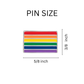 Rectangle Rainbow Flag Pin
