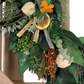 Country Citrus Dried Floral Wreath - 18-in - Mellow Monkey