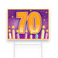 70th Birthday Yard Sign with Stake - 15-1/2-in - Mellow Monkey