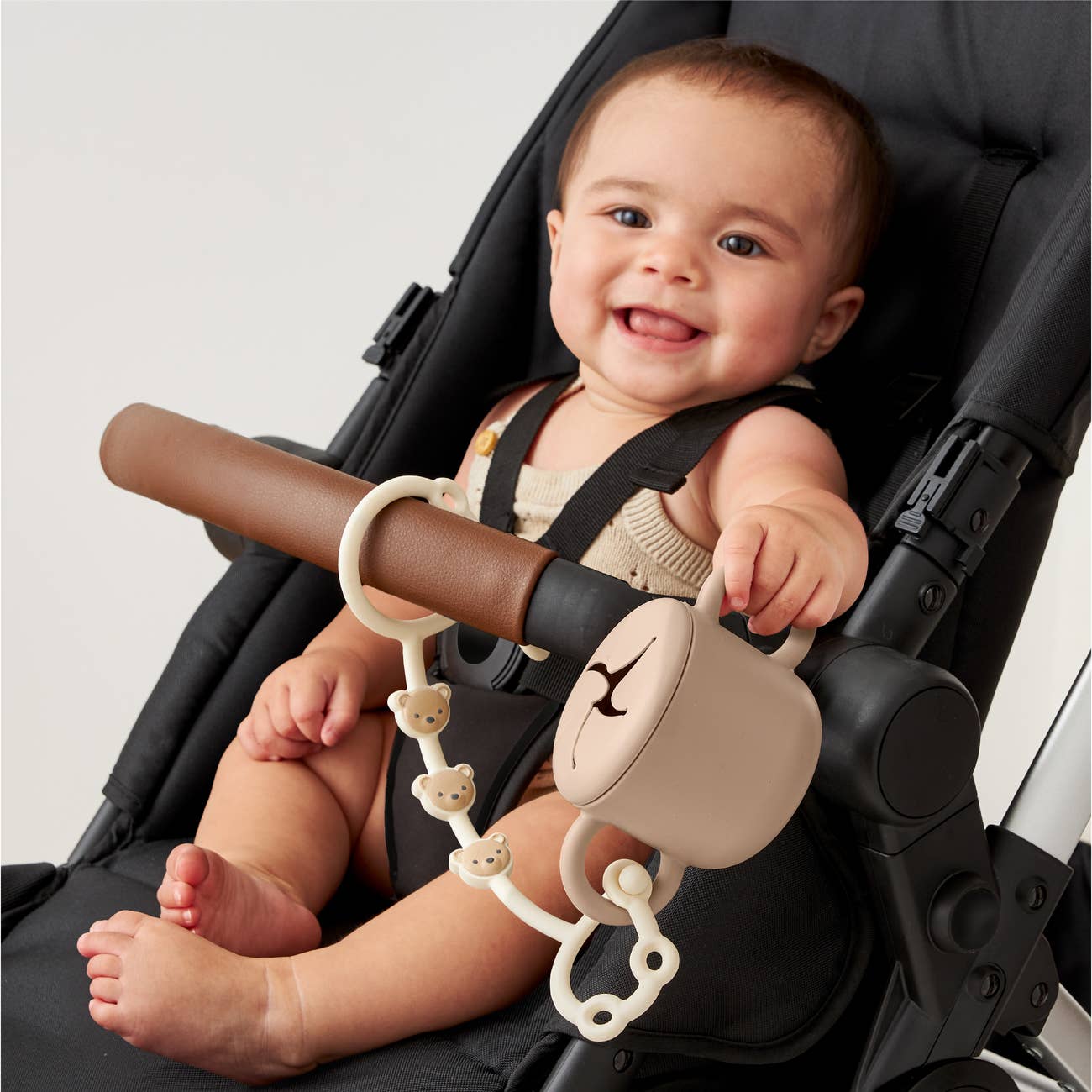 Itzy Strap™ - Toy & Snack Cup Strap - Mellow Monkey