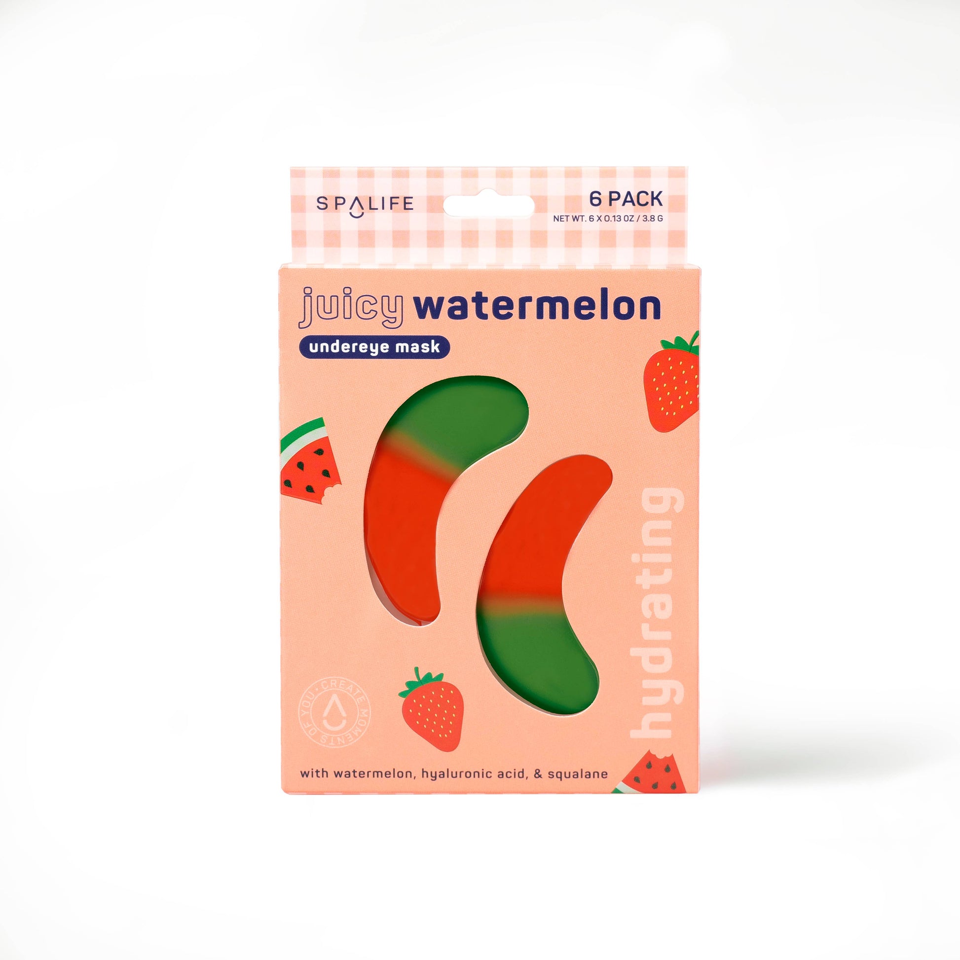Juicy Watermelon Hydrating Undereye Masks - 8 Pairs - Mellow Monkey