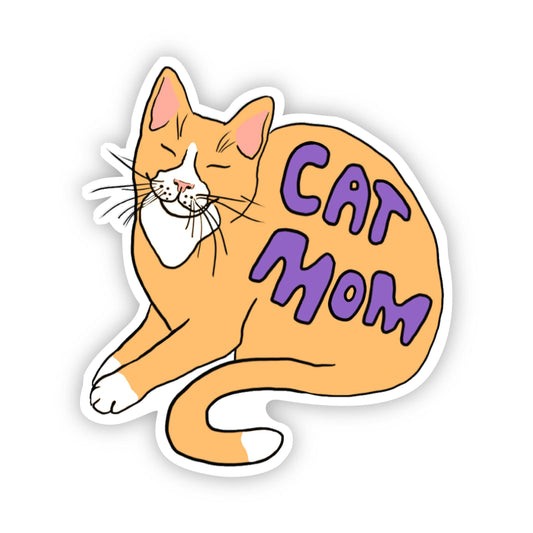 Cat Mom Vinyl Sticker