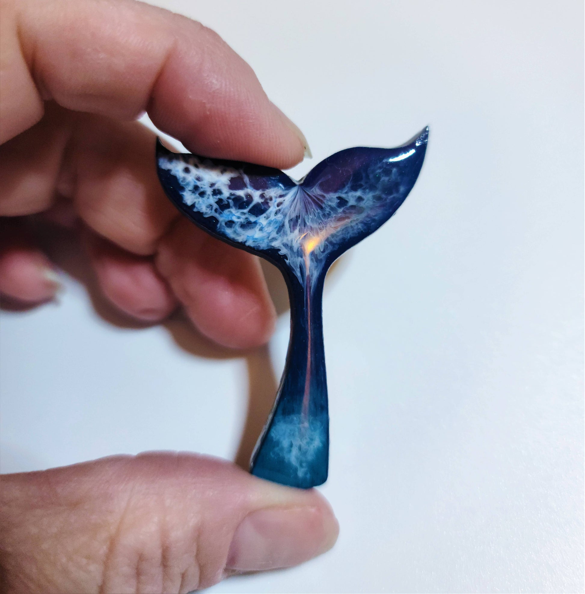 Whale Tail Ocean Scene Resin & Wood Magnets - Mellow Monkey