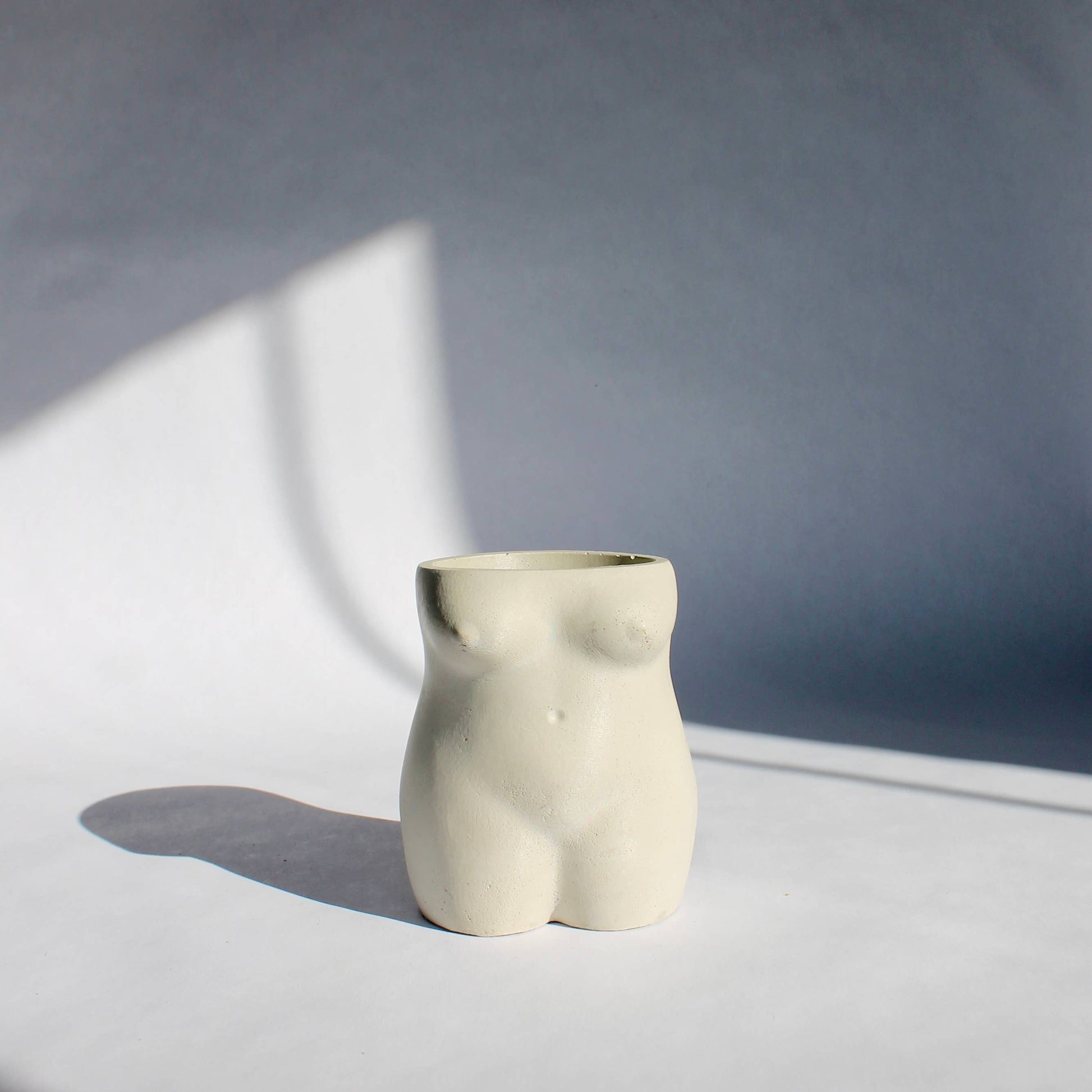 Concrete Female Body Vase in Gray - 3.5-in - Mellow Monkey