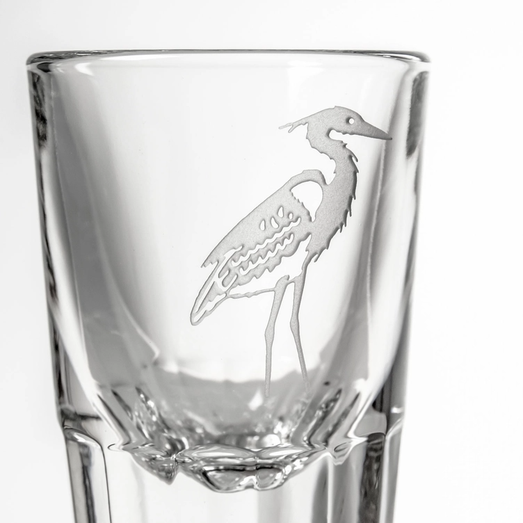 Heron Fluted Shot Glass - 2oz - Mellow Monkey