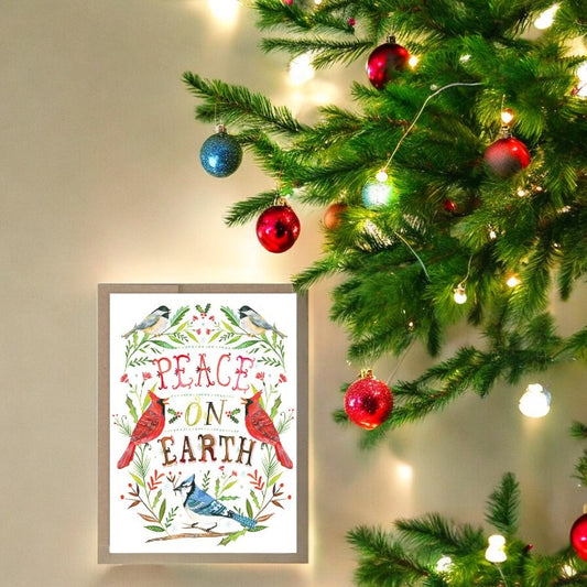 Peace On Earth Holiday Boxed Cards - Set of 10 - Mellow Monkey