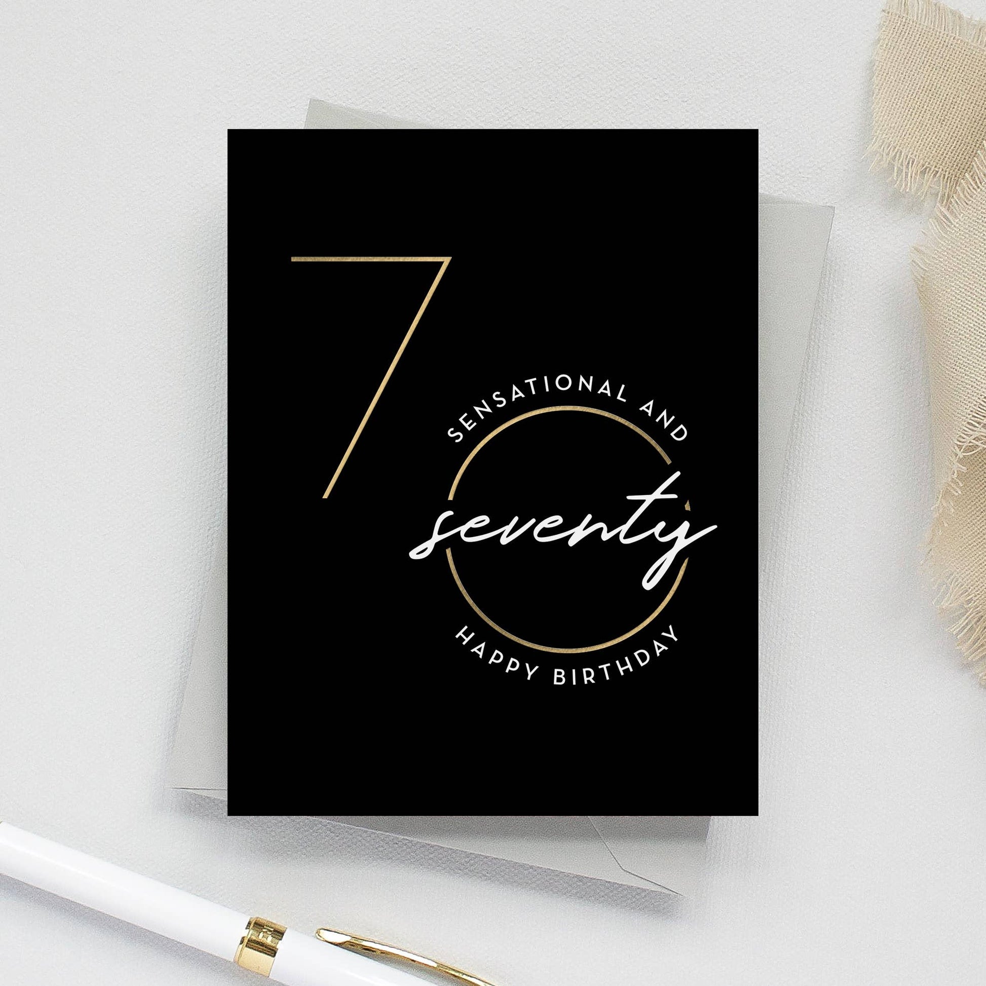 Sensational Seventy – Age and Milestone Birthday Card - Mellow Monkey
