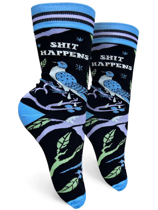 Shit Happens - Women's Crew Socks - Mellow Monkey