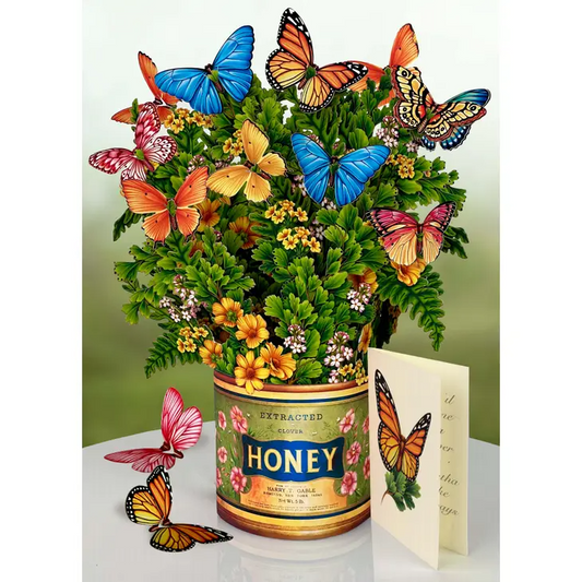 Butterflies & Buttercups Pop-Up Flower Bouquet Greeting Card - Mellow Monkey