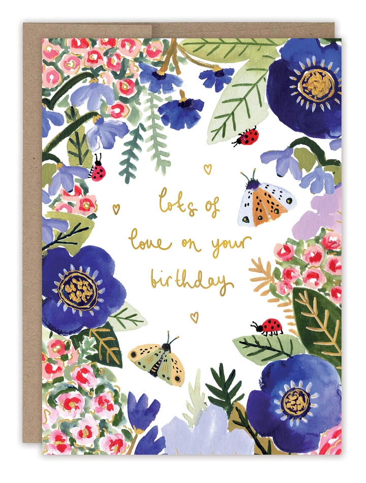 Lots Of Love On Your Birthday - Birthday Greeting Card - Mellow Monkey