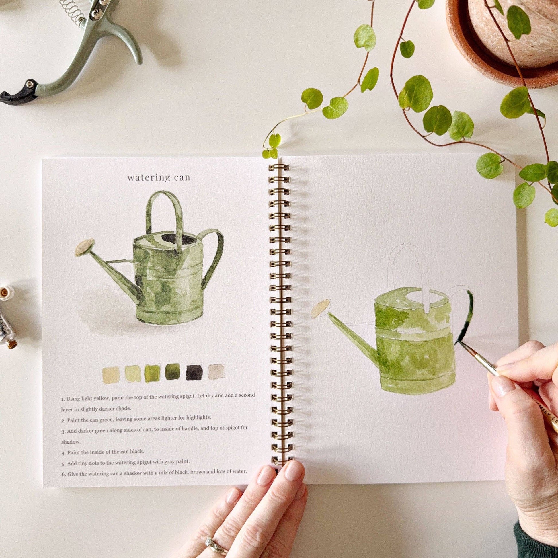 Garden Watercolor Workbook - Mellow Monkey