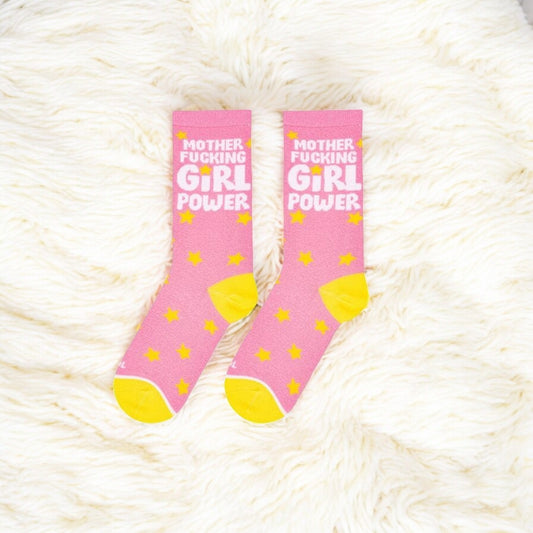 MF Girl Power - Women's Crew Socks - Mellow Monkey