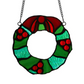 Mini Stained Glass Christmas Ornament Suncatcher - 5-in - Mellow Monkey