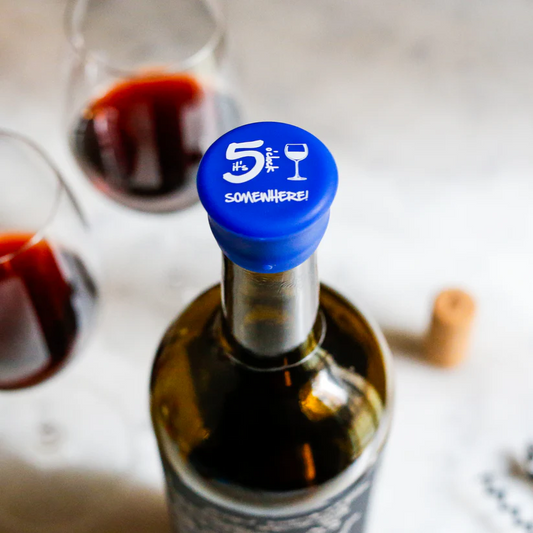 It's 5 O'Clock Somewhere - Capabunga Wine Bottle Top Seal - Mellow Monkey