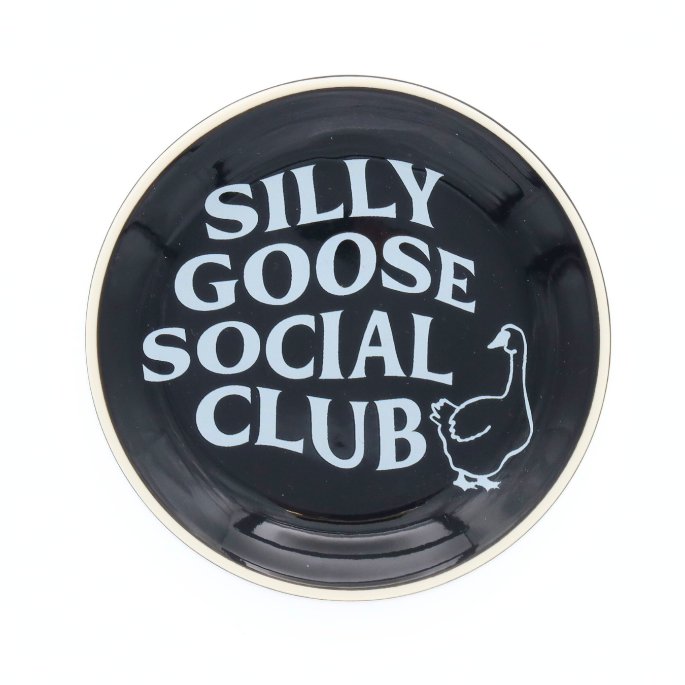 Silly Goose Social Club - Round Trinket Tray  - 4-in - Mellow Monkey