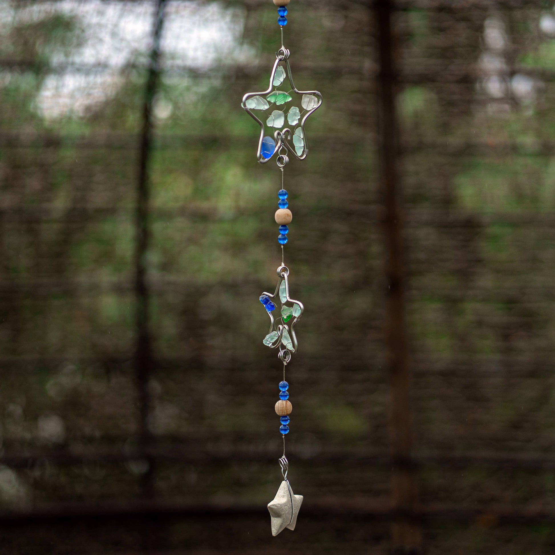 Recycled Glass Garland - Star -36-in - Mellow Monkey
