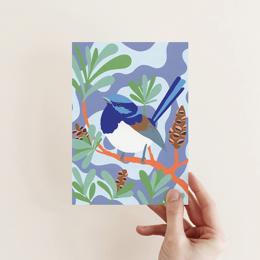 Cheerful Wren Greeting Card - Mellow Monkey