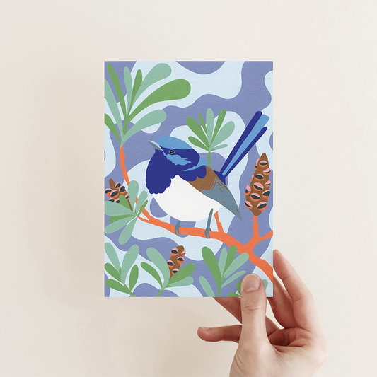 Cheerful Wren Greeting Card - Mellow Monkey