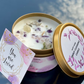 White Sage and Santal Natural Soy Candle with Amethyst and Rose Quartz Crystal - 6.4-oz. - Mellow Monkey