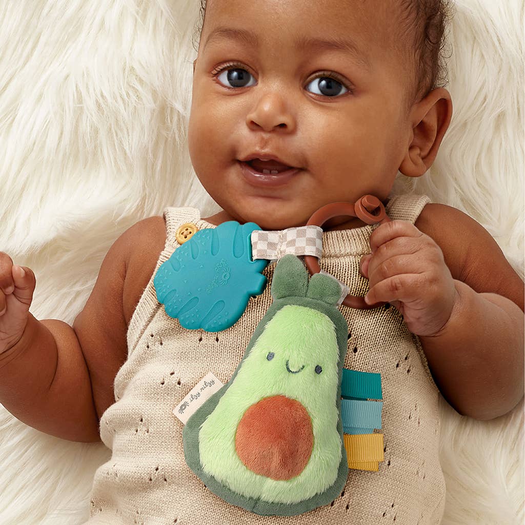 Itzy Pal™ Plush + Teether: Avocado - Mellow Monkey
