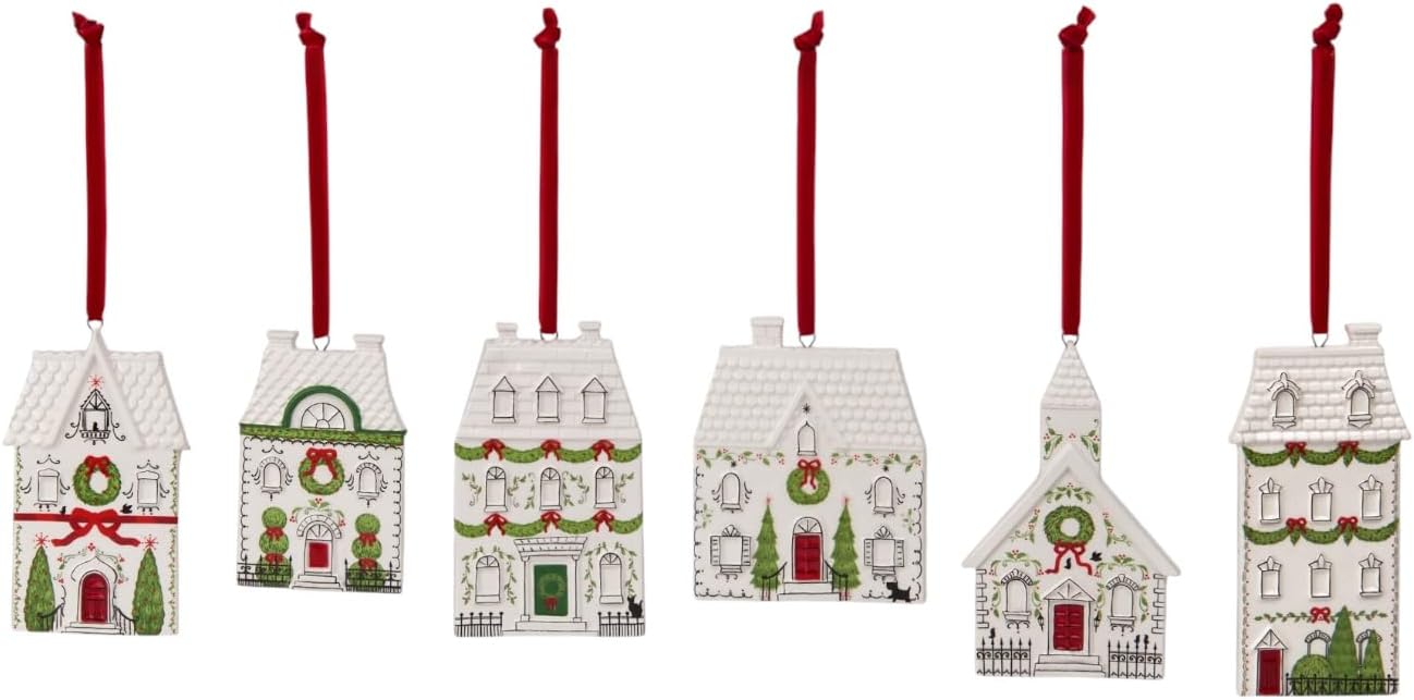 City House Ornament - December Diamonds Holiday Ornament - Mellow Monkey