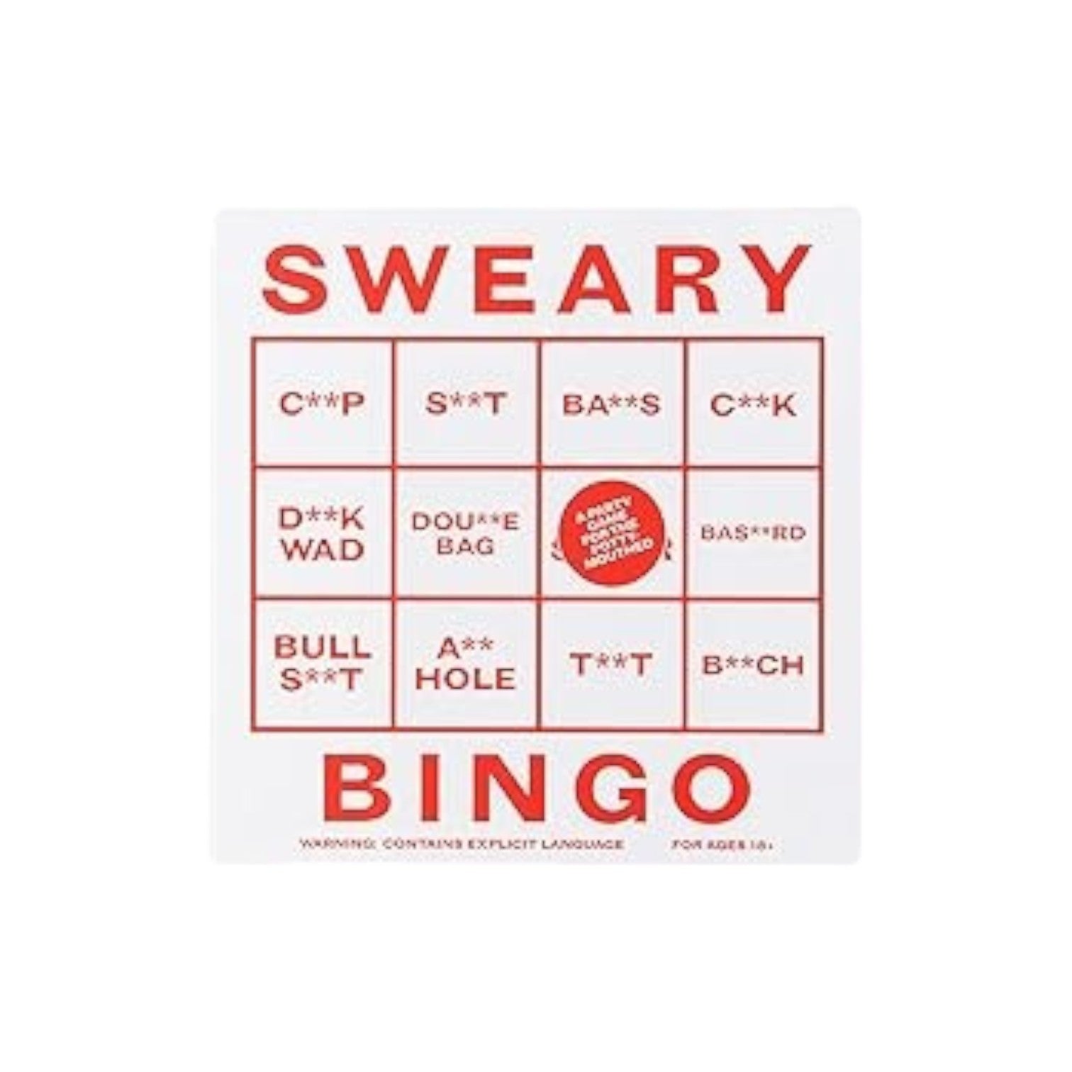 Sweary Bingo: A Party Game for The Potty-Mouthed - Mellow Monkey