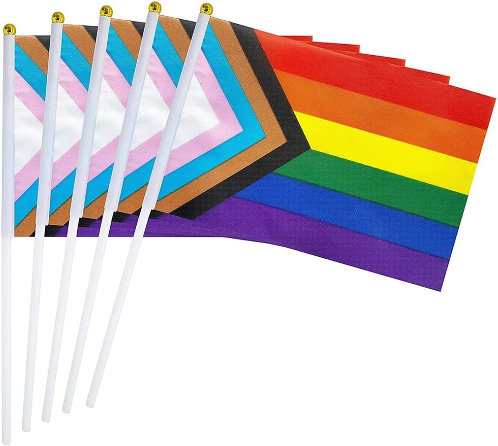 Rainbow Pride Mini Flag - 8-in - Mellow Monkey