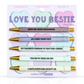 Love You Bestie Pen Set - Mellow Monkey