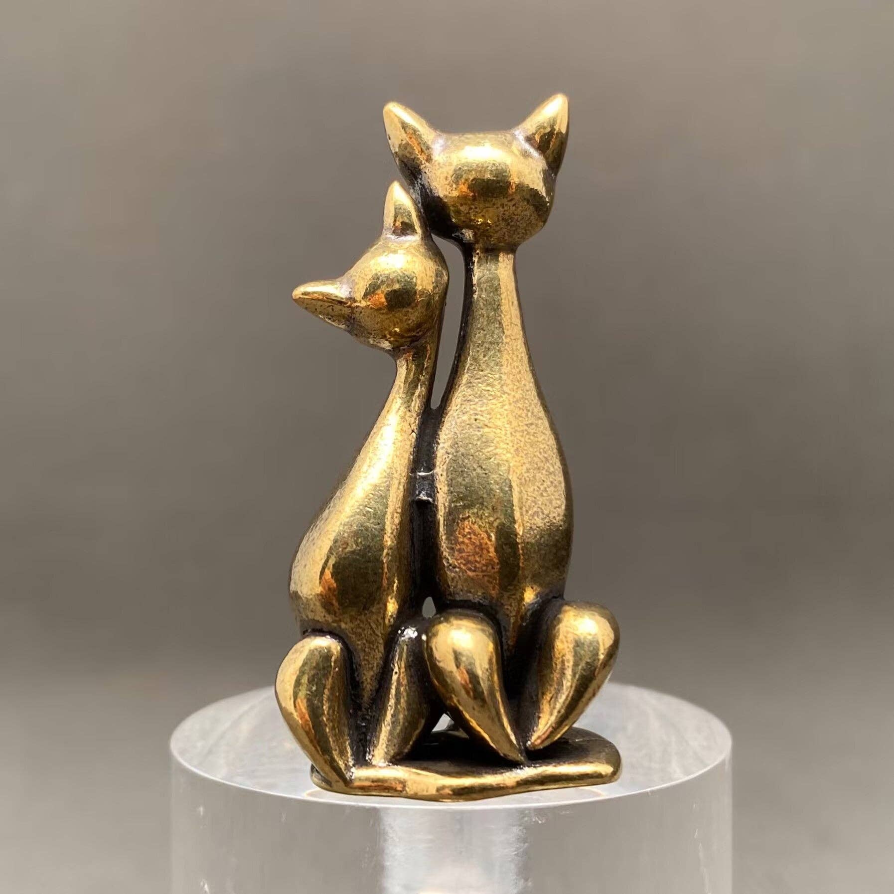 Brass Couple Cats Desktop Ornament - 2-in. – Mellow Monkey