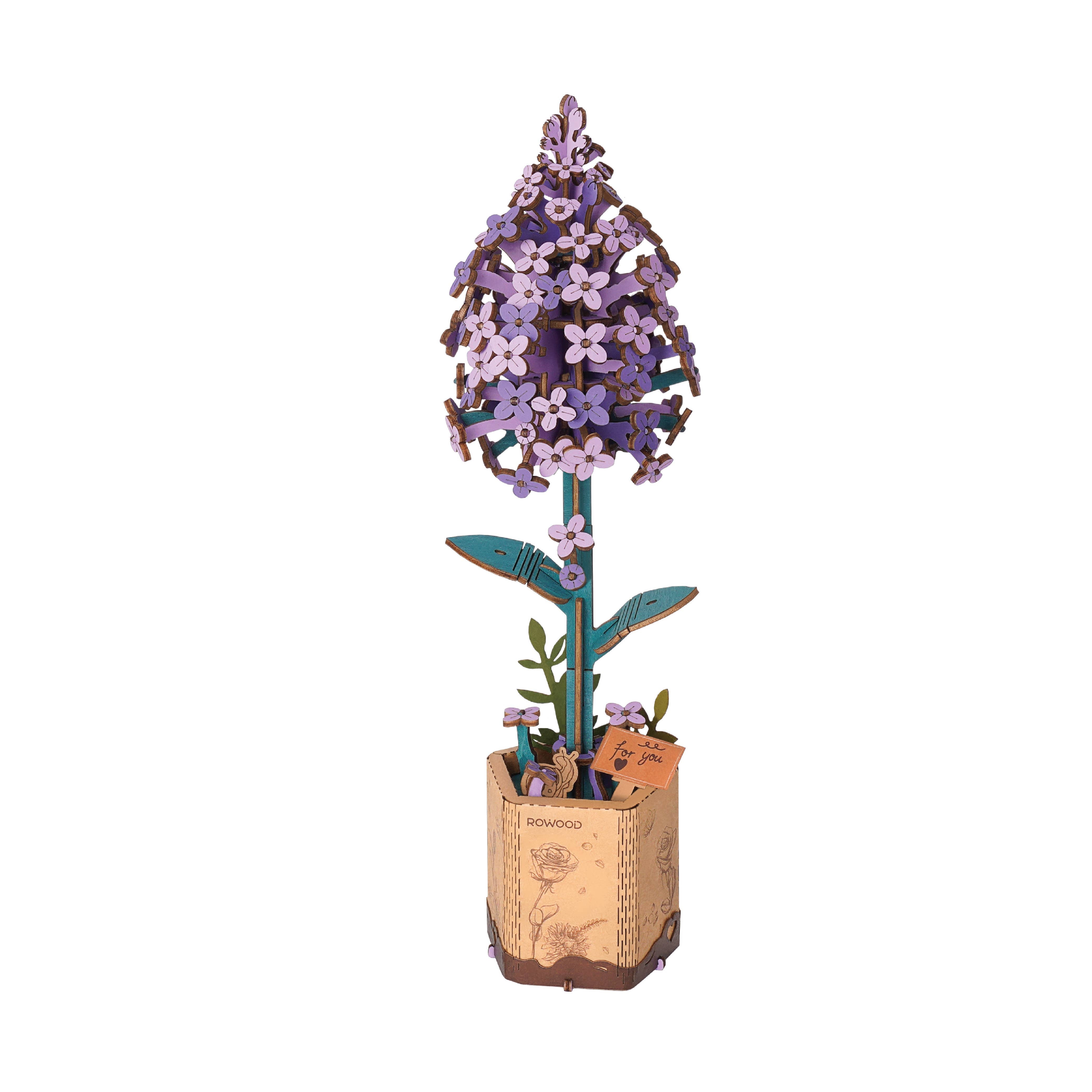 3D Wooden Flower Puzzle: Lilac – Mellow Monkey