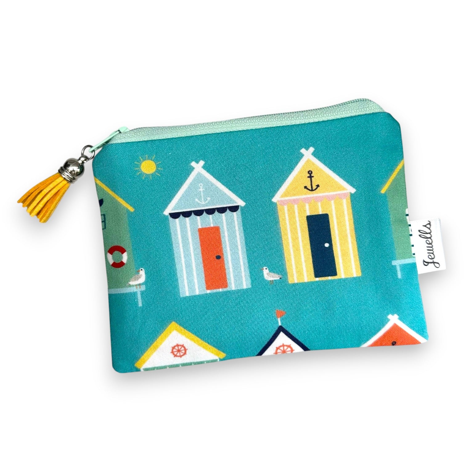 Beach Hut Fabric Coin Purse Pouch - Mellow Monkey