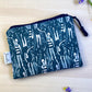 Dark Navy Swimmer Swimming Fabric Purse Pouch - Mellow Monkey